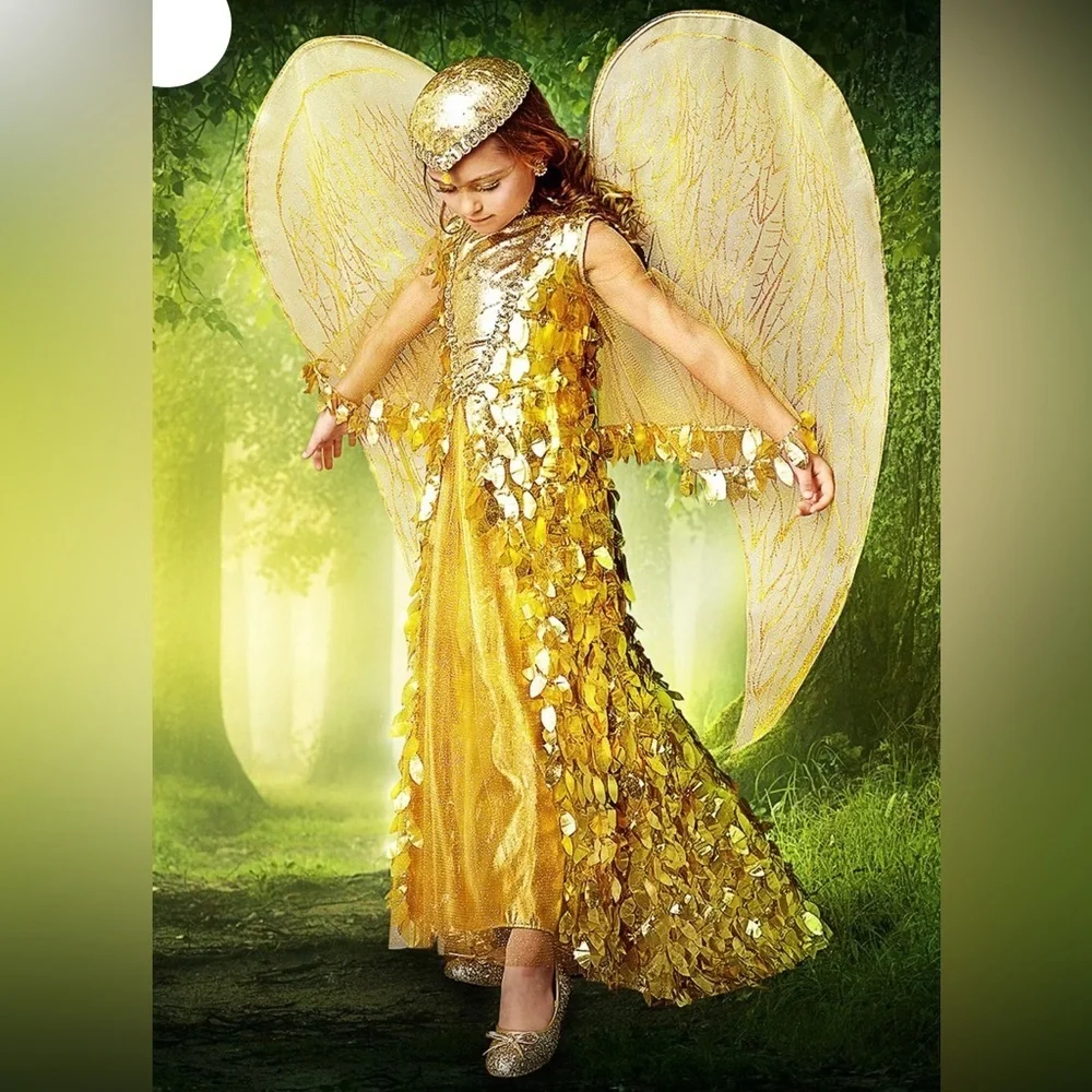 Chasing Fireflies Golden Phoenix Costume Size 10